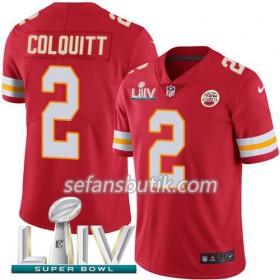 Kansas City Chiefs Tröjor Dustin Colquitt 2 Nike Röd 2020 Super Bowl LIV - Herr